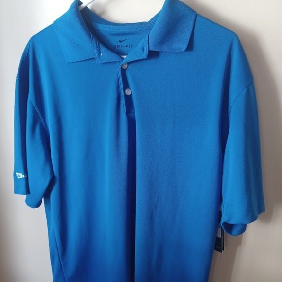 Men's Nike Dry-Fit Short-Sleeved Golf Polo - Size M - US Bank Logo - NWT - Picture 1 of 7
